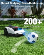 ECOVACS GOAT O1000 LiDAR PRO Robot Lawn Mower - Wire-Free LiDAR Navigation with AI Obstacle Avoidance & Edge Trimming for 1/4 Acre - Image 7