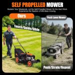 Gasxcel 21" Self-Propelled Gas Lawn Mower with 170cc Engine & 4-in-1 Cutting - WBLM01-7new - Image 7