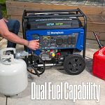 Westinghouse WGen9500DFc Dual Fuel Portable Generator - 12,500W Gas/11,200W Propane with Remote Start & CO Sensor - WGen9500DFc - Image 5
