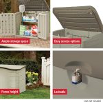 Rubbermaid Large Horizontal Resin Storage Shed - 5x4 FT Outdoor Shed with Floor, Sliding Doors & UV Protection for Patio Cushions, Garden Tools & Pool Chemicals - Image 5