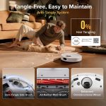 roborock Qrevo S Pro Robot Vacuum and Mop - 18,500Pa Suction with 167°F Mop Self-Cleaning & Anti-Tangle Brushes - White - Image 4
