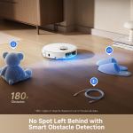 Dreame L50 Ultra Robot Vacuum and Mop - 19,500Pa Vormax Suction with ProLeap 6cm Obstacle Crossing & All-in-One PowerDock - RLL94CE (White) - Image 3