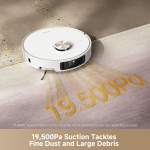 Dreame L50 Ultra Robot Vacuum and Mop - 19,500Pa Vormax Suction with ProLeap 6cm Obstacle Crossing & All-in-One PowerDock - RLL94CE (White) - Image 5