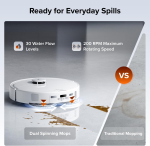 roborock Qrevo 2 Pro Robot Vacuum and Mop - 20,000Pa Suction with FlexiArm Edge Mopping & Auto Mop Removal - Qrevo 2 Pro (White) - Image 8