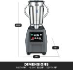 Waring CB15 One-Gallon Commercial Blender - 3.75 HP with Electronic Keypad & Stainless Steel Container - CB15 - Image 5