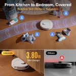 roborock Qrevo S Pro Robot Vacuum and Mop - 18,500Pa Suction with 167°F Mop Self-Cleaning & Anti-Tangle Brushes - White - Image 6