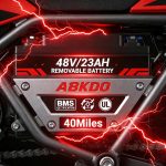 ABKDO EDB002 Electric Dirt Bike - 4000W Peak Motor with 48V 23Ah Battery & 45 MPH - EDB002 - Image 5