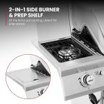 Royal Gourmet GA6402S 6-Burner Propane Gas Grill - 74,000 BTU with Side Burner & 835 Sq In Cooking Area - GA6402S - Image 8