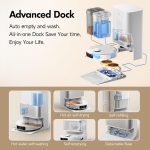 MOVA P10 Pro Ultra Robot Vacuum and Mop - 13,000Pa Vormax Suction with 149°F Hot Water Mop Washing & Self-Emptying - RLM83HE - Image 4