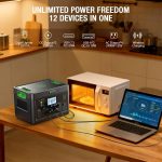 EBL Acc2400 Portable Power Station - 1843.2Wh LiFePO4 with 2400W Output & 12 Charging Ports - Acc2400 - Image 6