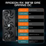 GIGABYTE Gaming Radeon RX 9070 GRE 12GB GDDR6 Graphics Card - WINDFORCE Cooling with Hawk Fan & Dual BIOS - GV-R907GREGAMING OC-12GD - Image 10