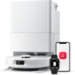 roborock QV 35A Robot Vacuum and Mop Combo - 8000Pa Suction with All-in-One Dock & Anti-Tangle Brushes - White