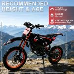 ONK Electric Dirt Bike - 4500W Peak Motor with 60V 28.8Ah Battery & Full Suspension - 1.7V - Image 6