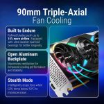 PNY NVIDIA GeForce RTX 5070 Ti Epic-X RGB OC Triple-Fan Graphics Card - 16GB GDDR7 with Vapor Chamber Cooling - VCG5070T16TFXXPB1-O - Image 4