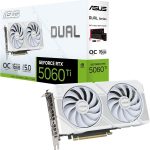 ASUS Dual GeForce RTX 5060 Ti 16GB GDDR7 White OC Edition Graphics Card - 16GB GDDR7 with Axial-Tech Fans & Dual BIOS - DUAL-RTX5060TI-O16G-WHITE