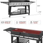 Royal Gourmet Event 8-Burner Propane Gas Grill - 104,000 BTU with Cover & 993 Sq In Cooking Area - GB8000C - Image 3