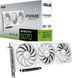 ASUS Prime GeForce RTX 5070 White OC Edition Graphics Card - 12GB GDDR7 with SFF-Ready Design & Axial-Tech Fans - PRIME-RTX5070-O12G-WHITE