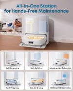 eufy E25 Robot Vacuum and Mop Combo - 20,000 Pa with HydroJet Roller Mop & All-in-One Station - T2353 - Image 5