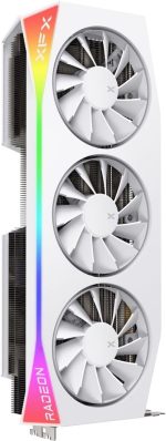 XFX Mercury AMD Radeon RX 9070 XT OC Magnetic Air White Edition Graphics Card - 16GB GDDR6 with RGB & 3100 MHz Boost - RX-97TMARGW9 - Image 5
