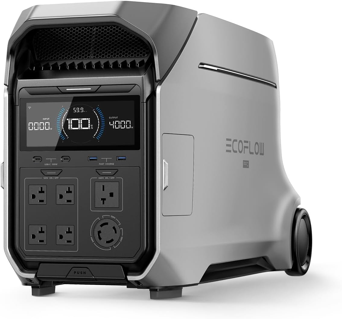 ba459c8053e28887b682e675f76ca04f.jpg EF ECOFLOW DELTA Pro 3 Portable Power Station - 4096Wh LiFePO4 with 4000W Output & Expandable to 48kWh - EFD521 - Image 1