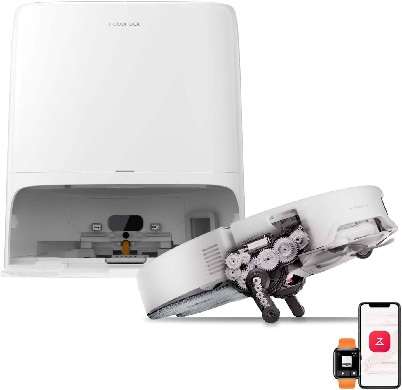bca3baa87bb9da2b646c5599de493ecb.jpg roborock Qrevo Edge 3 Pro Robot Vacuum and Mop - 36,000Pa Suction with AdaptiLift Chassis 3.0 & 10-in-1 Dock - Qrevo Edge 3 Pro (White) - Image 1