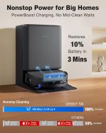 ECOVACS DEEBOT T90 PRO OMNI Robot Vacuum and Mop - 30,000Pa BLAST Suction with OZMO Roller 3.0 & PowerBoost Charging - T90 Pro Omni - Image 5