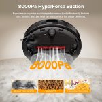 roborock Qrevo Series Robot Vacuum and Mop - 8000Pa HyperForce Suction with All-in-One Dock, Dual Spinning Mops & Reactive Tech Obstacle Avoidance - QV 35A - Image 3