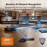 Roborock Qrevo Edge 2 Robot Vacuum and Mop - 25,000Pa HyperForce Suction with 3.14" Ultra-Slim Design & FlexiArm Edge Cleaning - Qrevo Edge 2 (Black) - Image 4