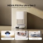 MOVA P10 Pro Ultra Gen2 Robot Vacuum and Mop - 26,000Pa Suction with 212°F Hot Water Mop Washing & All-in-One Station - RLP55SE - Image 8