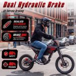 Tasaca M12 Electric Dirt Bike - 5500W Peak Motor with 52V 30Ah Battery & 55 MPH - M12 - Image 9