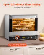 VEVOR Commercial Convection Oven - 47L/43Qt Countertop Oven with 1600W Power & 4-Tier Interior - FD-47 - Image 4