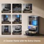 Dreame L50 Ultra Robot Vacuum and Mop - 19,500Pa Vormax Suction with ProLeap 6cm Obstacle Crossing & All-in-One PowerDock - RLL94CE (Black) - Image 7