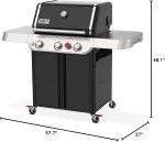 Weber Genesis E-325 3-Burner Propane Gas Grill - 641 Sq In Cooking Area with Extra-Large Sear Zone & PureBlu Burners - 1500533 - Image 8