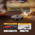roborock Qrevo S5V Robot Vacuum and Mop - 12,000Pa HyperForce Suction with FlexiArm Edge Mopping & Auto Mop Washing - RRW0PEP - Image 5