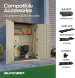 Suncast 54 cu. ft. Resin Outdoor Storage Shed - Lockable Vertical Cabinet for Garden Tools, Patio Equipment & Outdoor Gear - Image 7