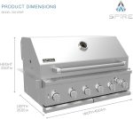 SPIRE 36" Built-in 6 Burner Dual Fuel Grill - All 304 Stainless Steel Body with 904 Sq In Cooking Area & Rear Burner - 740-0781P - Image 2