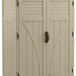 Suncast 54 cu. ft. Resin Outdoor Storage Shed - Lockable Vertical Cabinet for Garden Tools, Patio Equipment & Outdoor Gear