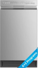 Midea 18 Inch Built-in Dishwasher - 8 Place Settings with Stainless Steel Tub, Heated Dry & 6 Wash Programs - MDF18A1AST
