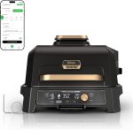 Ninja Woodfire ProConnect Premium XL 7-in-1 Outdoor Grill & Smoker - App Enabled with Woodfire Technology & Built-In Thermometer - OG951BK1