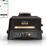 Ninja Woodfire ProConnect Premium XL 7-in-1 Outdoor Grill & Smoker - App Enabled with Woodfire Technology & Built-In Thermometer - OG951BK1