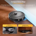 roborock Qrevo S5V Robot Vacuum and Mop - 12,000Pa HyperForce Suction with FlexiArm Edge Mopping & Auto Mop Washing - RRW0PEP - Image 4