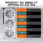 GIGABYTE Radeon RX 9060 XT Gaming OC ICE 16G Graphics Card - 16GB GDDR6 with WINDFORCE Cooling & Hawk Fan - GV-R906XGAMINGOCICE-16GD - Image 2