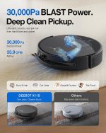 ECOVACS DEEBOT X11S OmniCyclone Robot Vacuum and Mop - 30,000Pa Suction with Bagless OMNICYCLONE Station & OZMO Roller Mop - DEX95 (Black) - Image 2
