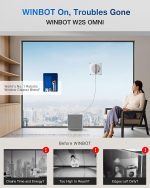 ECOVACS WINBOT W2S OMNI Window Cleaning Robot - 8000Pa Suction with TruEdge Scrubbing & 6-in-1 Station - WINBOT W2S OMNI - Image 2