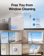 ECOVACS WINBOT W2S PRO Omni Robotic Window Cleaner - 10,000Pa Suction with TruEdge 2.0 & WIN-SLAM 4.0 Navigation - WE005V01 (White) - Image 3