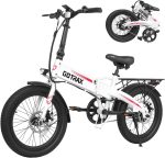 Gotrax R1 Folding Electric Bike - 20" with 500W Peak Motor & 40 Mile Range - R1 White