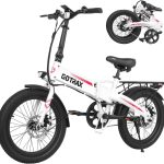 Gotrax R1 Folding Electric Bike - 20" with 500W Peak Motor & 40 Mile Range - R1 White