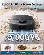 eufy C28 Robot Vacuum and Mop Combo - 15,000 Pa with HydroJet Roller Mop & 75-Day Hands-Free Cleaning - T211A110 - Image 6