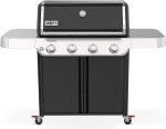 Weber Genesis E-415 4-Burner Propane Gas Grill - 994 Sq In Cooking Area with PureBlu Burners & WEBER CRAFTED Compatible - 1500367