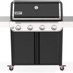 Weber Genesis E-415 4-Burner Propane Gas Grill - 994 Sq In Cooking Area with PureBlu Burners & WEBER CRAFTED Compatible - 1500367